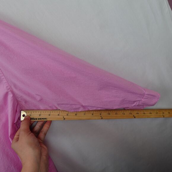 Old Navy The Boyfriend Shirt Women's Large Pink Long Sleeve Button Up Preppy - Picture 6 of 13